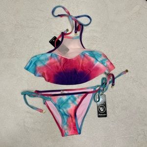 NWT Wild Fox tie dye bikini size XS